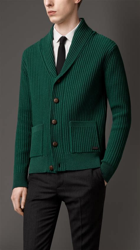 burberry cardigan mens